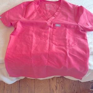 Neon pink Figs scrubs set, size XS